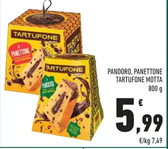 Conad PANDORO, PANETTONE TARTUFONE MOTTA 800 g offerta