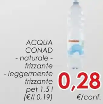 Conad ACQUA CONAD - naturale 1,5 l offerta