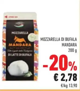 MOZZARELLA DI BUFALA MANDARA 200 g