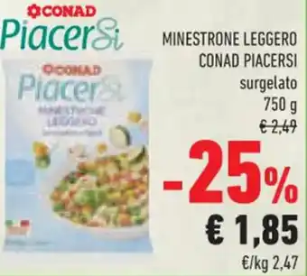 Conad MINESTRONE LEGGERO CONAD PIACERSI 750 g offerta