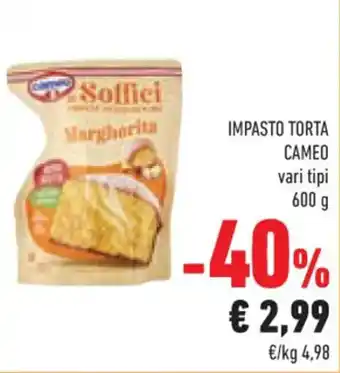 Conad IMPASTO TORTA CAMEO vari tipi 600 g offerta