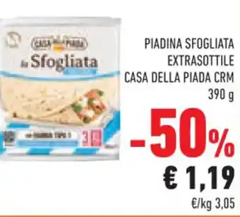 Conad PIADINA SFOGLIATA EXTRASOTTILE CASA DELLA PIADA CRM 390 g offerta