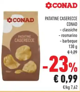 Conad PATATINE CASERECCE CONAD 130 g offerta