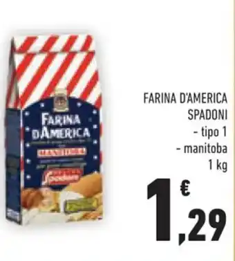 Conad FARINA DAMERICA SPADONI 1 kg offerta