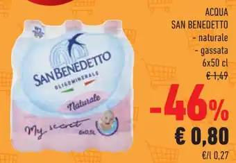 Conad ACQUA SAN BENEDETTO 6 x 50 cl offerta