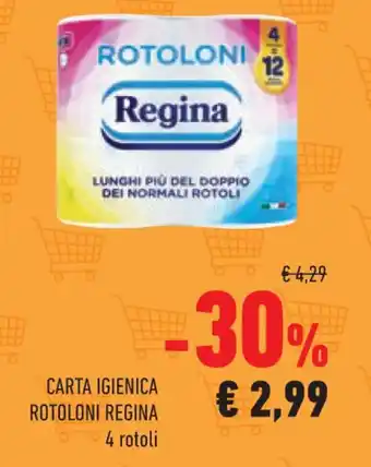 Conad CARTA IGIENICA ROTOLONI REGINA offerta