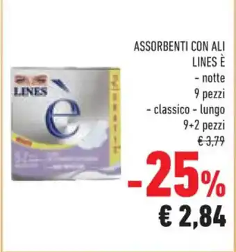 Conad ASSORBENTI CON ALI LINES È offerta