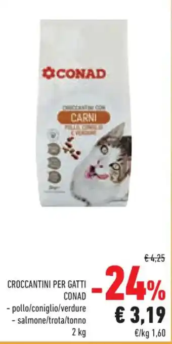 Conad CROCCANTINI PER GATTI CONAD 2 kg offerta