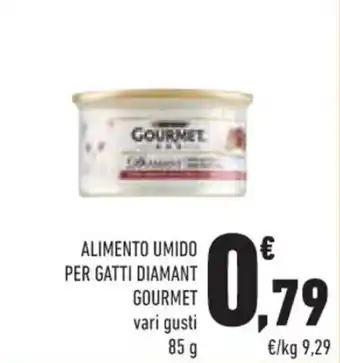 Conad ALIMENTO UMIDO PER GATTI DIAMANT GOURMET vari gusti 85 g offerta