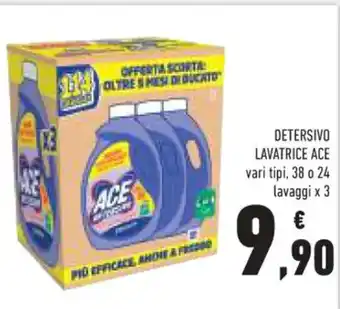 Conad DETERSIVO LAVATRICE ACE vari tipi, 38 0 24 lavaggi x 3 offerta