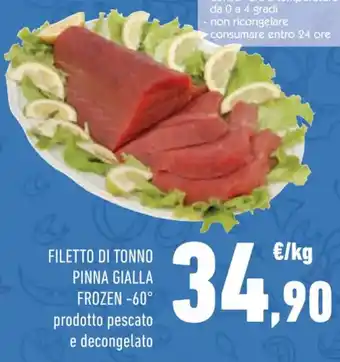 Conad FILETTO DI TONNO PINNA GIALLA FROZEN -60° offerta