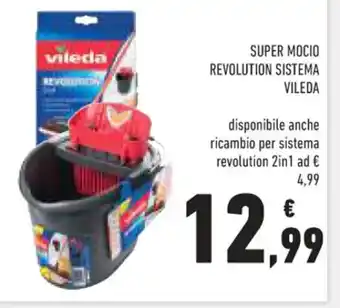 Conad SUPER MOCIO REVOLUTION SISTEMA VILEDA disponibile anche ricambio per sistema revolution 2in1 offerta