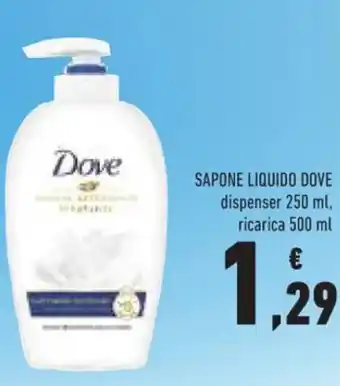 SAPONE LIQUIDO DOVE dispenser 250 ml, ricarica 500 ml