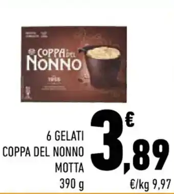 Conad 6 GELATI COPPA DEL NONNO MOTTA 390 g offerta