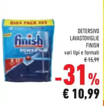 Conad DETERSIVO LAVASTOVIGLIE FINISH vari tipi offerta