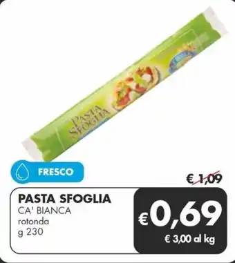 MD Discount PASTA SFOGLIA CA' BIANCA rotonda g 230 offerta