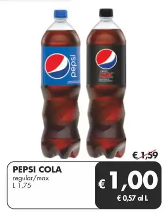 MD Discount PEPSI COLA regular/max L 1,75 offerta