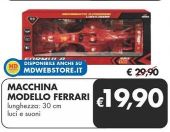 MD Discount MACCHINA MODELLO FERRARI offerta