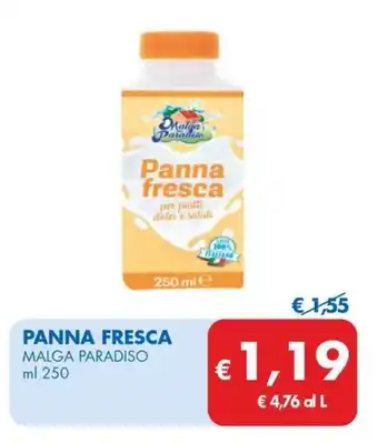 MD Discount PANNA FRESCA MALGA PARADISO ml 250 offerta