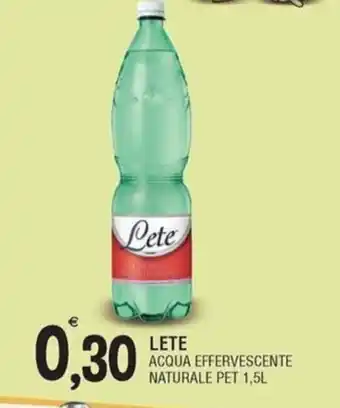 Al Discount LETE ACQUA EFFERVESCENTE NATURALE PET 1,5L offerta