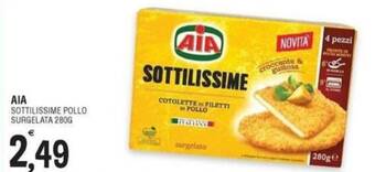 Al Discount AIA SOTTILISSIME POLLO SURGELATA 280G offerta