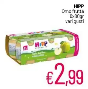 HIPP Omo frutta 6x80gr vari gusti