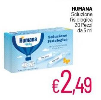 Franzy's Online HUMANA Soluzione fisiologica 20 Pezzi da 5 ml offerta
