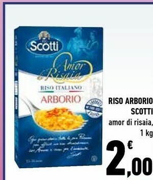 Conad Scotti Riso Arborio offerta