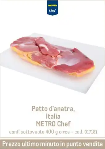 Metro Petto d'anatra, Italia METRO Chef conf. sottovuoto 400 g circa offerta