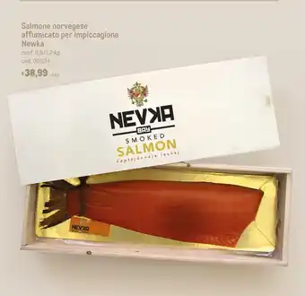 Metro Salmone norvegese affumicato per impiccagione Newka conf. 0,9/1,2 kg offerta