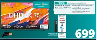 Hisense Smart TV 75 4K Ultra HD 75A69K