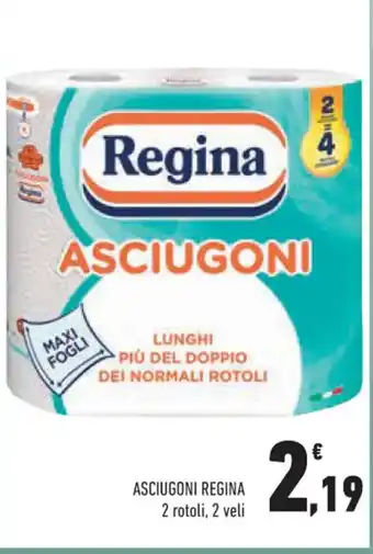 ASCIUGONI REGINA 2 rotoli, 2 veli