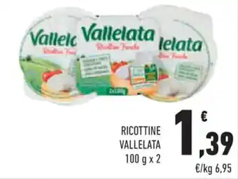 Conad Margherita RICOTTINE VALLELATA 100 g x 2 offerta