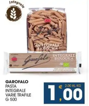 SeBón Supermercati GAROFALO PASTA INTEGRALE VARIE TRAFILE G 500 offerta