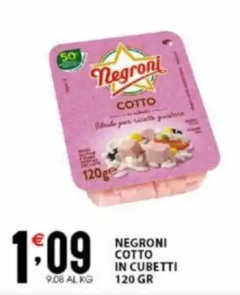 Sisa NEGRONI COTTO IN CUBETTI 120 gr offerta