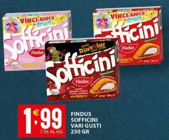Sisa FINDUS SOFFICINI VARI GUSTI 250 gr offerta