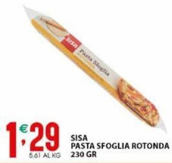 Sisa SISA PASTA SFOGLIA ROTONDA 230 gr offerta