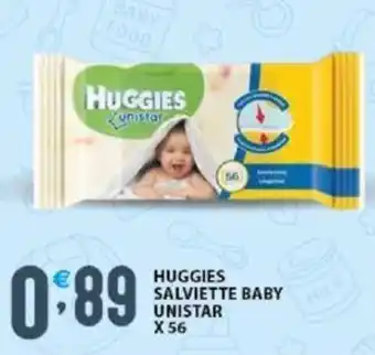 Sisa HUGGIES SALVIETTE BABY UNISTAR X 56 offerta