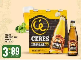 Sisa CERES STRONG ALE BIRRA 33 CL X 3 offerta