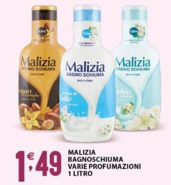 Sisa Malizia BAGNO SCHIUMA VARIE PROFUMAZIONI 1 LITRO offerta