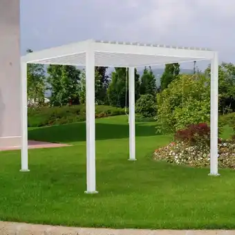 Bricofer Gardenia pergola autoportante orsa maggiore 3x3,6xh.2,25 mt, bianca offerta