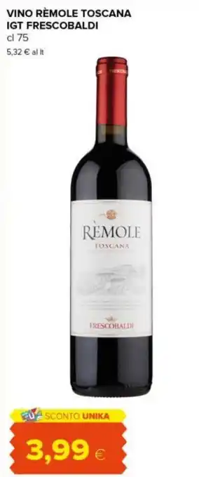 Tigre VINO RÈMOLE TOSCANA IGT FRESCOBALDI cl 75 offerta