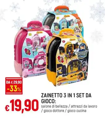 ZAINETTO 3 IN 1 SET DA GIOCO