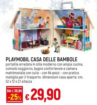 IperFamila PLAYMOBIL CASA DELLE BAMBOLE offerta