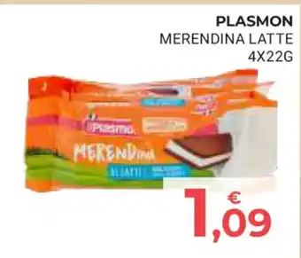 Eté PLASMON MERENDINA LATTE 4X22G offerta