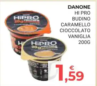 Eté DANONE HI PRO BUDINO CARAMELLO CIOCCOLATO VANIGLIA 200G offerta