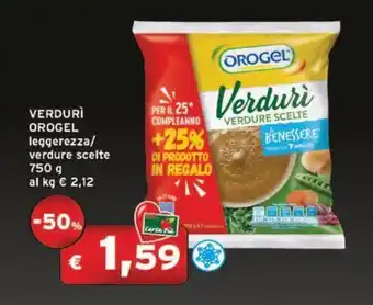 VERDURÌ OROGEL leggerezza/ verdure scelte 750 g