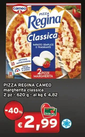 Crai PIZZA REGINA CAMEO margherita classica 2 pz - 620 g offerta