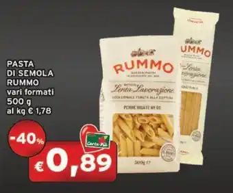 Crai PASTA DI SEMOLA RUMMO vari formati 500 g offerta