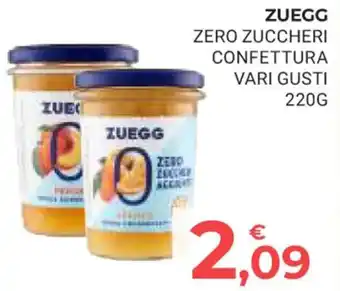 Eté ZUEGG ZERO ZUCCHERI CONFETTURA VARI GUSTI 220G offerta